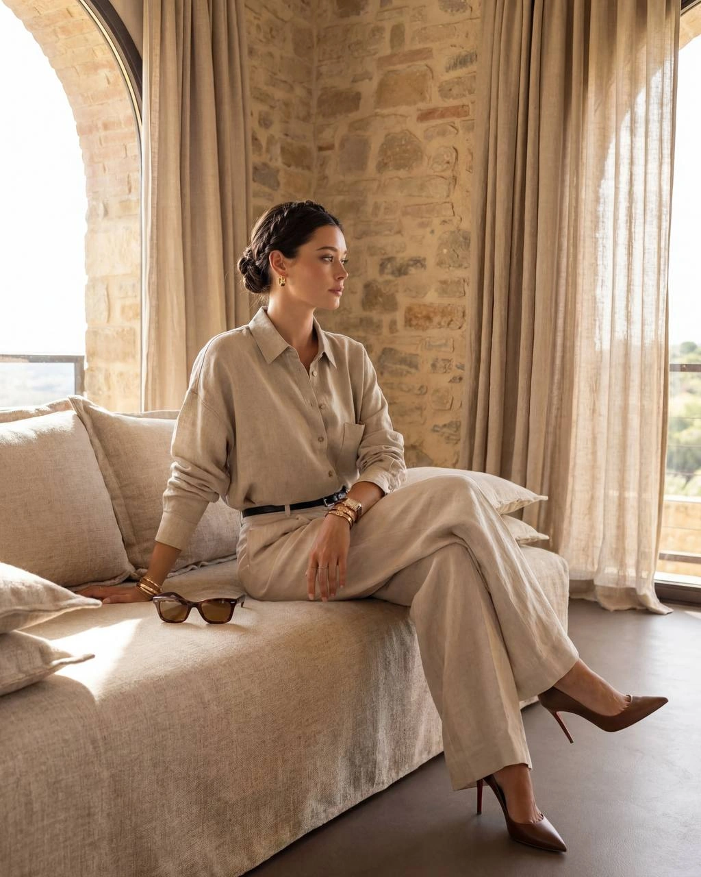 Бежевый костюм