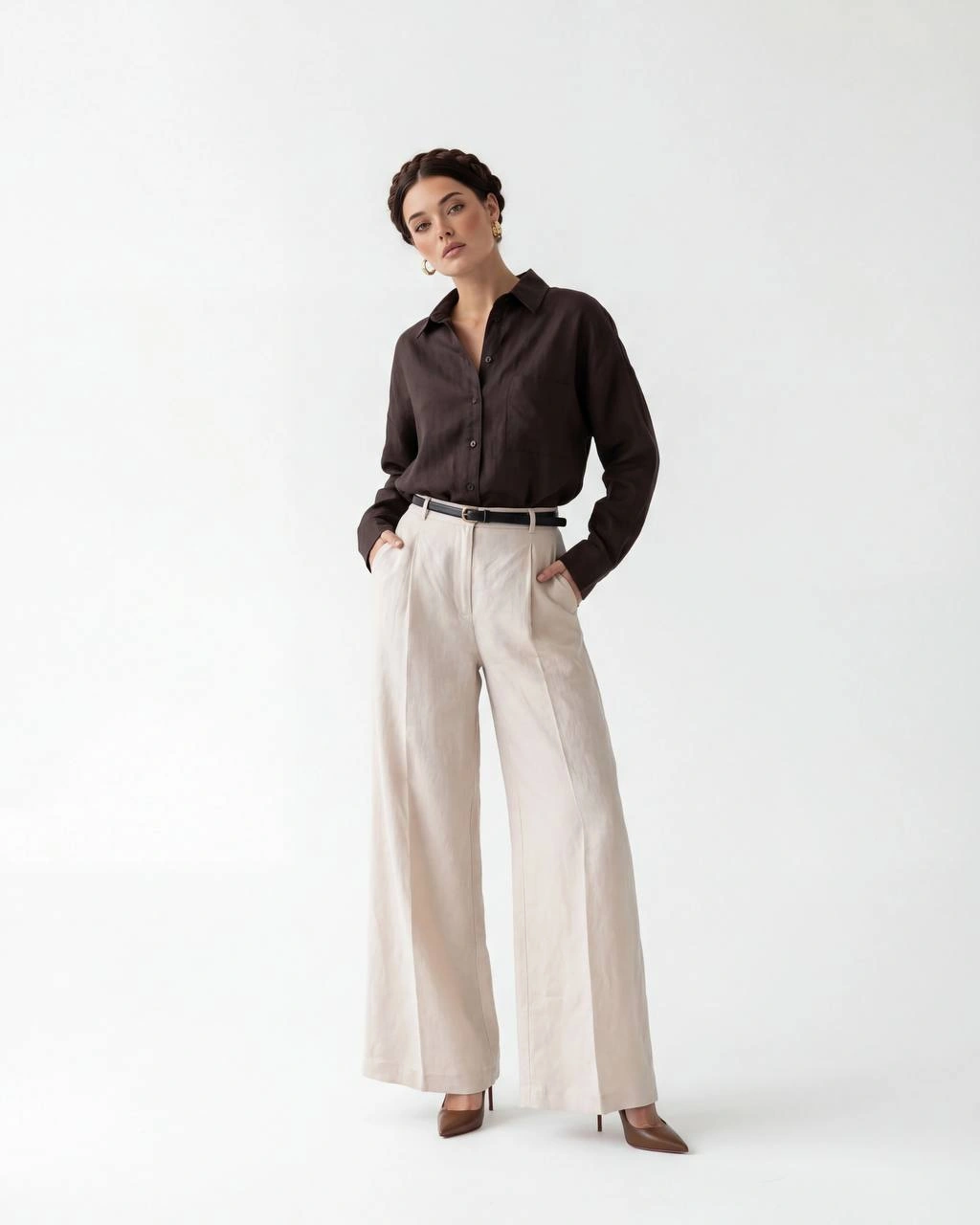 Коричневая рубашка